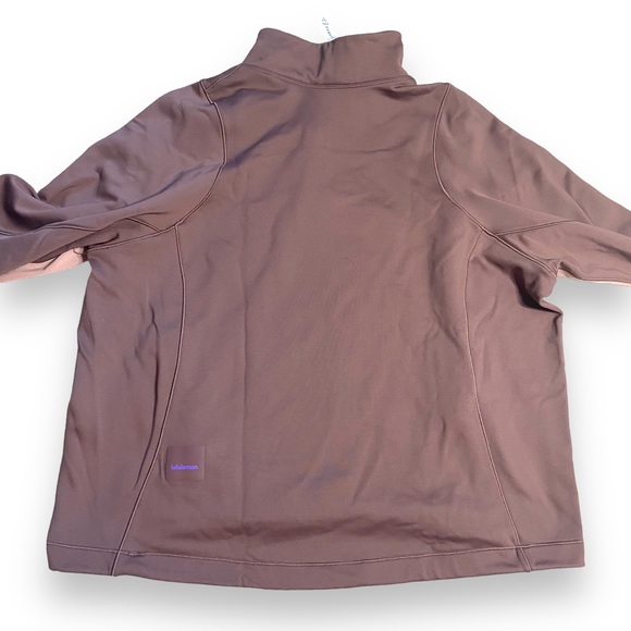 Lululemon Athletics TOPS TECH fleece Hiking Brown Cropped Quarter Zip Sz 10 - Picture 8 of 11